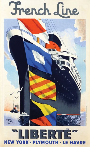 Liberté French Line C G T New York Plymouth...