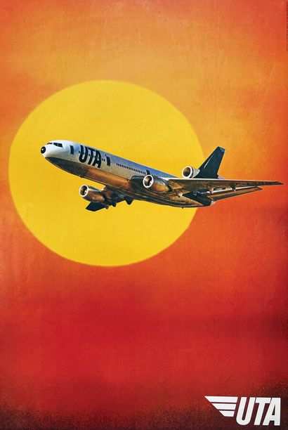 UTA DC 10Baugé DescartesParis Poster canvas/...