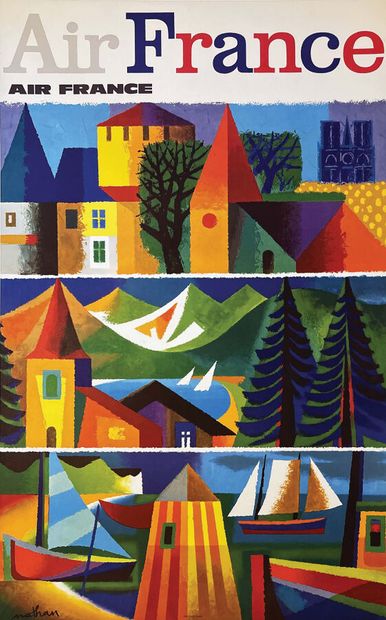 Air FrancePercevalParis Poster on canvas/...