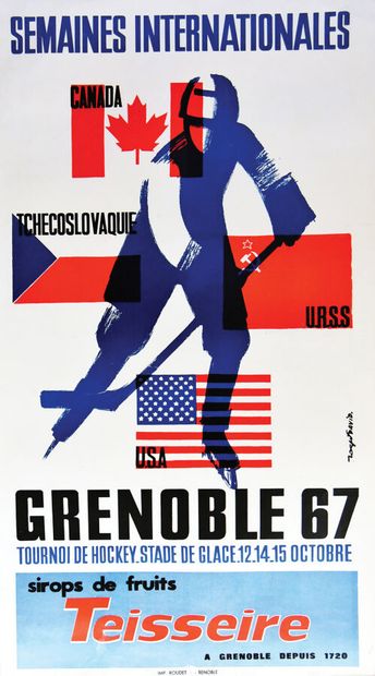 Grenoble Canada Czechoslovakia1967 Hockey...