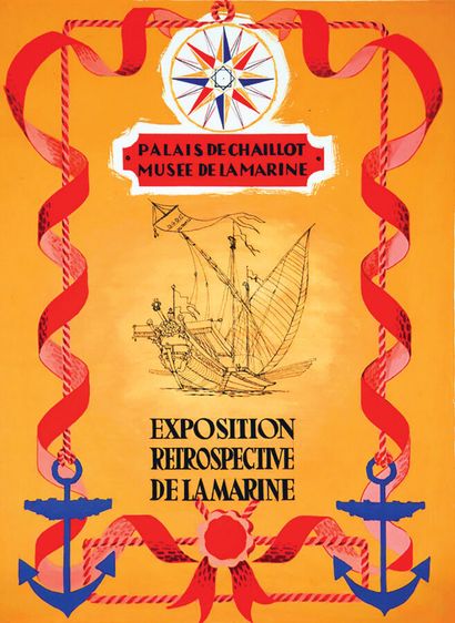 Palais de Chaillot Musée de la Marine Gouache...
