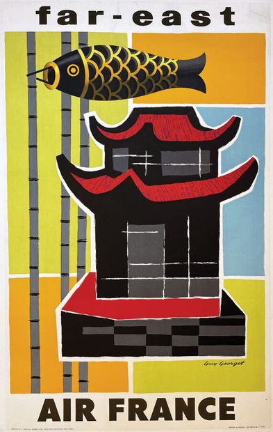 Far East Air FranceBedos & CieParis Affiche...