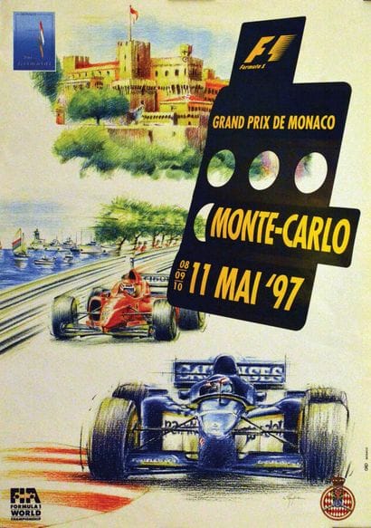 Grand Prix de MonacoAIPMonaco Poster on Linnen...