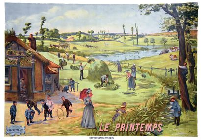 The Spring of 1900. Encyclopedic tables Hachette...