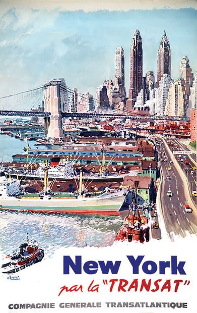 New York par la Transat Frenchline Compagnie...