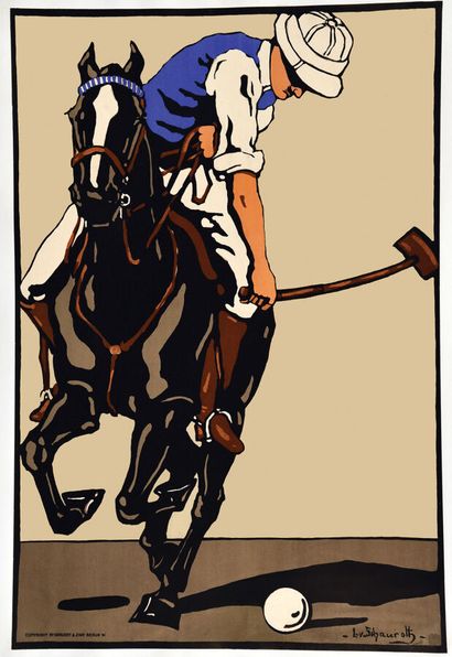Joueur de Polo Rare affiche de PoloGrauert...