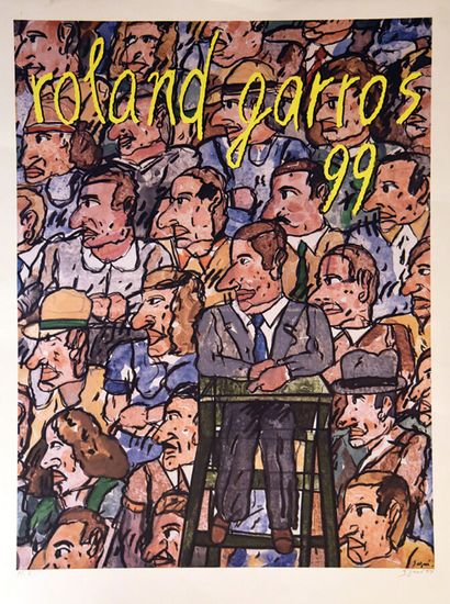Roland Garros 1999 Affiche signée par Antonio...