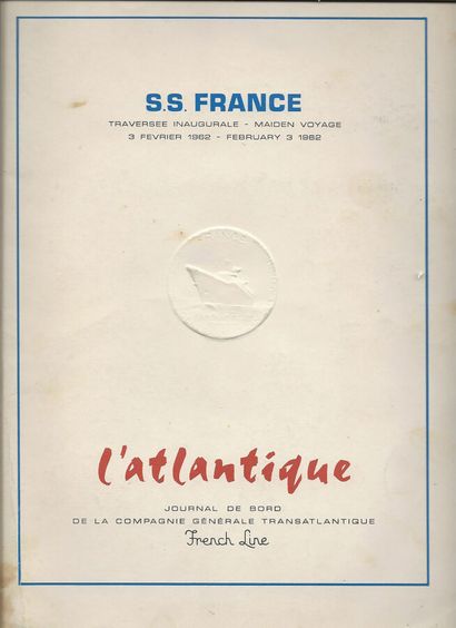 SS France Livre de La Traversée Inaugurale...