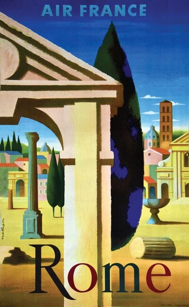 Rome Air FrancePercevalParis Poster on canvas/...