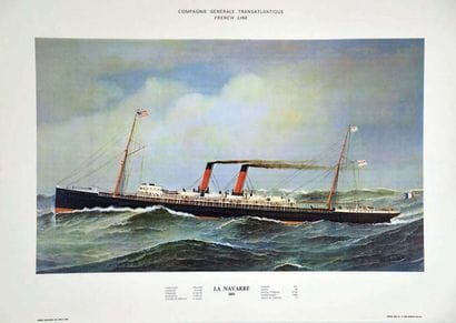 Le Navarre1893. French Line.Imprimerie TransatlantiqueParis1...