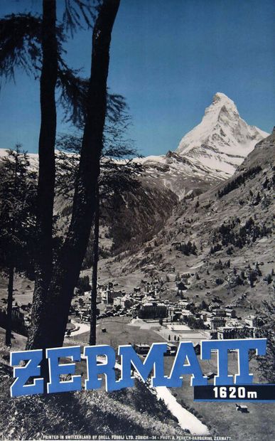 Zermatt 1620 mOrell FüssliZurich Affiche...