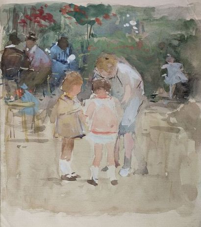 GILBERT Victor (1847-1935)

Enfants aux jouets

Aquarelle...