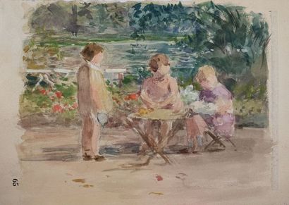 GILBERT Victor (1847-1935)

Au parc

Aquarelle...