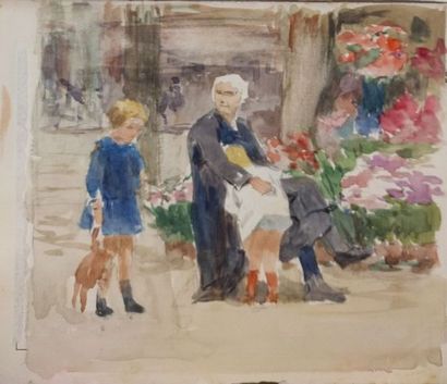 GILBERT Victor (1847-1935)

Au parc

Aquarelle...
