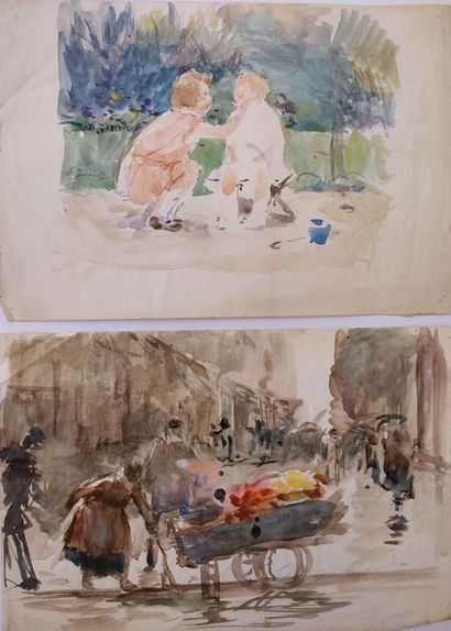 GILBERT Victor (1847-1935)

Enfants au parc

Aquarelle...