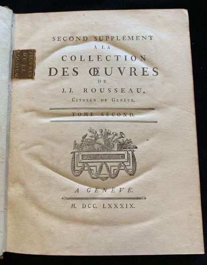Jean-Jacques ROUSSEAU

Oeuvres

2 volumes...