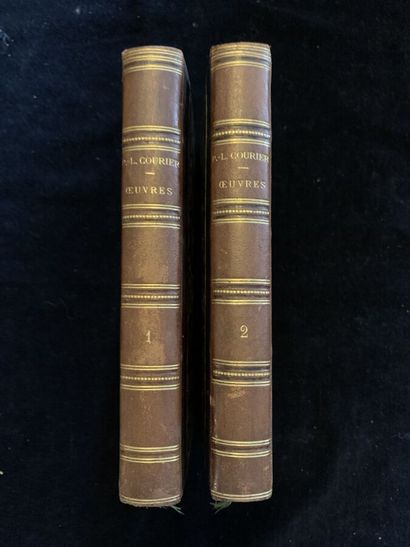 P.L COURIER

Oeuvres

2 volumes

1/2 reliures...