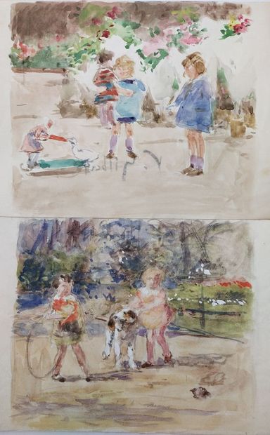 GILBERT Victor (1847-1935)

Enfants aux jouets

Aquarelle...