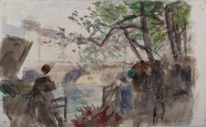 GILBERT Victor (1847-1935)

Enfants au parc

Aquarelle...