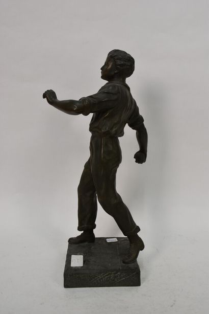JEUX DE BOULE. 

Joueur de boules anglaises.

Sculpture...
