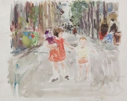 GILBERT Victor (1847-1935)

Enfants aux jouets

Aquarelle...