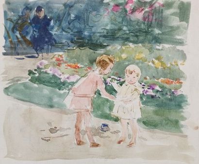 GILBERT Victor (1847-1935)

Au parc

Aquarelle...