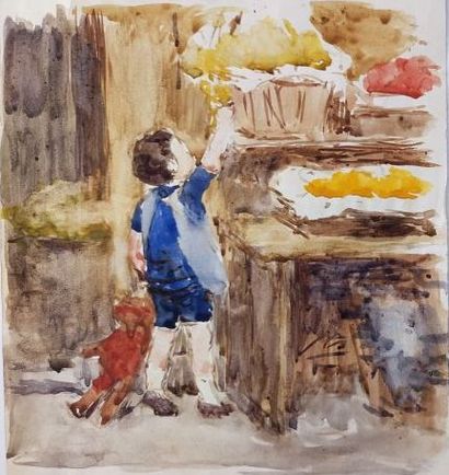 GILBERT Victor (1847-1935)

Le petit gourmand

Aquarelle...