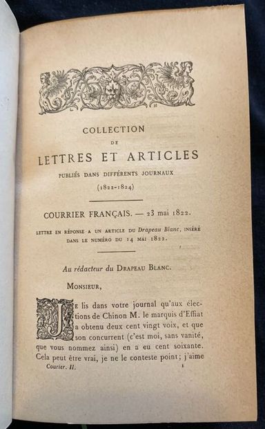 P.L COURIER

Oeuvres

2 volumes

1/2 reliures...