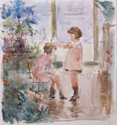 GILBERT Victor (1847-1935)

Enfants au parc

Aquarelle...