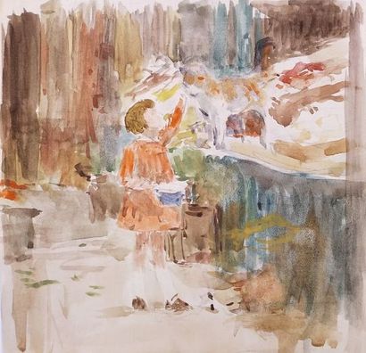 GILBERT Victor (1847-1935)

Enfants au parc

Aquarelle...