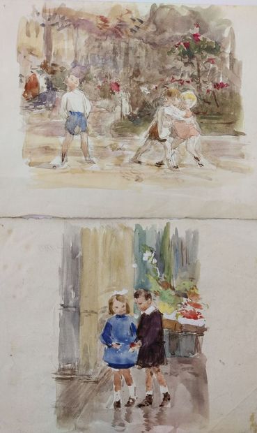 GILBERT Victor (1847-1935)

Enfants au parc

Aquarelle...