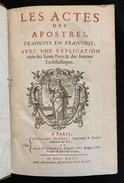 Les actes des apôtre, 1723

1 volume rel...