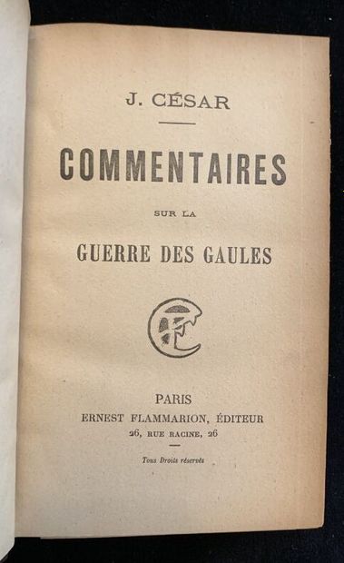 Jules CESAR

Guerre des Gaules

1 volume

1/2...