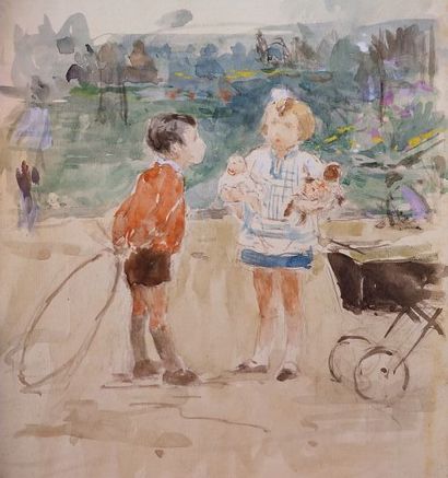 GILBERT Victor (1847-1935)

Fillette au bouquet

Aquarelle...