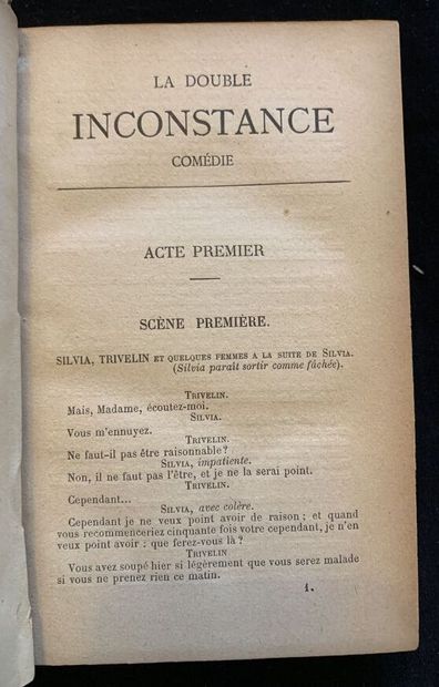 Théâtre de Marivaux

1 volume 

1/2 reliure

Edition...