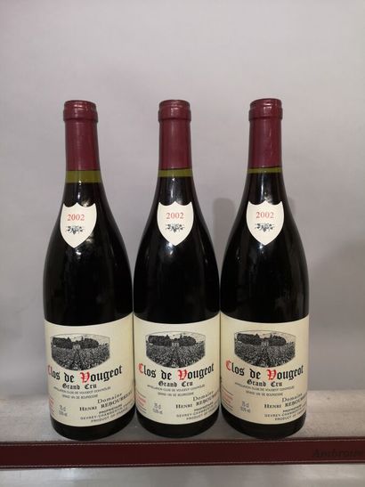 3 bouteille CLOS de VOUGEOT Grand cru - Domaine...