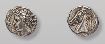 Carthage Tétradrachme frappé en Sicile (Lilybée?)...