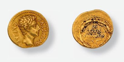 OCTAVE AUGUSTE (27 av. JC- 14 ap. JC). Aureus....