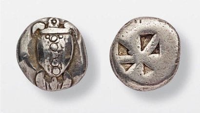 Egine. Statère (500-480). Tortue de mer dont...