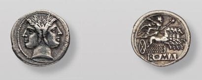 République romaine. Didrachme quadrigatus....