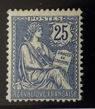 **Yv. N°127 France : Mouchon 25c blue (Rating...