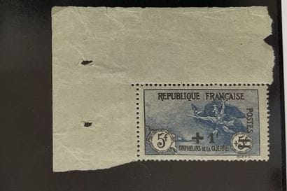 ** Yv. N°169 France : 2nd orphans 1F on 5+5,...
