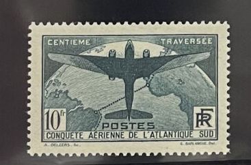 ** Yv. N°321 France : 10F Traversée de l'Atlantique...