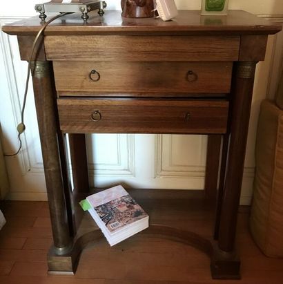 Small walnut chest of drawers
Detached column...