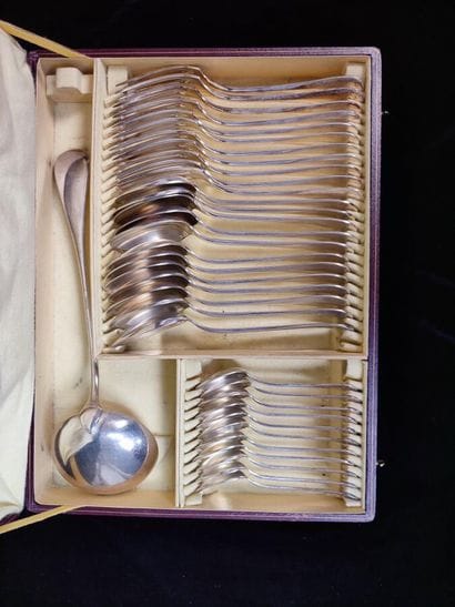 Household silver plated metal, model baguette,...