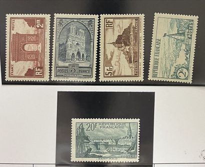 ** Yv. N°258/60 + 301 France : 5 valeurs...