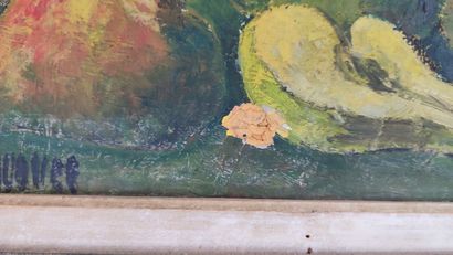 Lot of framed pieces representing still lifes...