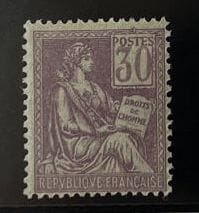 ** Yv. N°115 France : Mouchon 30c violet...