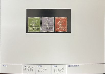 ** Yv. 275/77 France : 5ème série Caisse...