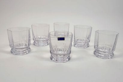 Set of six whisky glasses in Sèvres crystal
Mark...